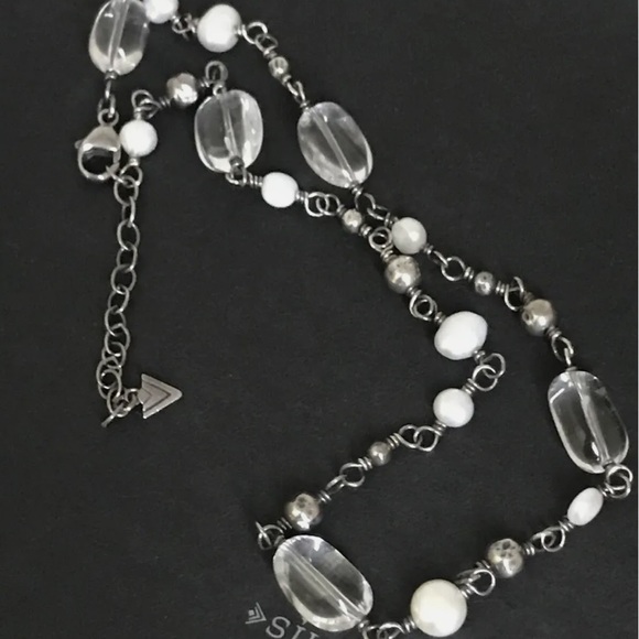 Silpada Vintage Sterling Silver Silver Pearl & Crystal Necklace - Picture 2 of 14